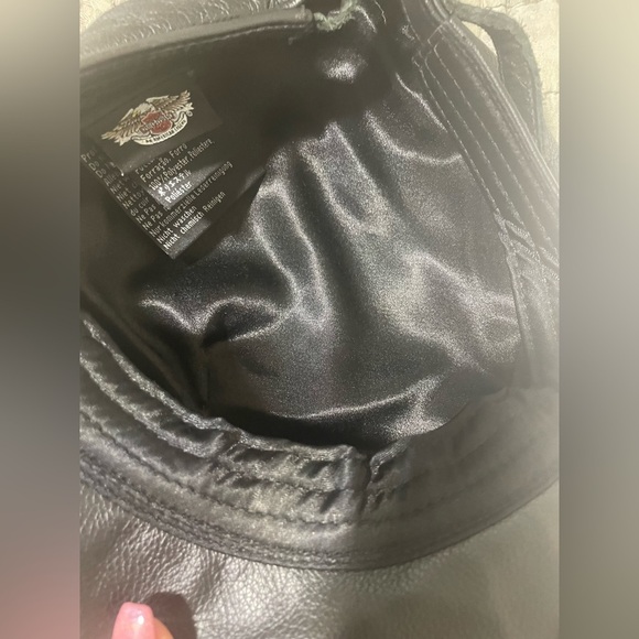 🏍️ Harley-Davidson Black Leather Hat NWOT - Picture 8 of 8